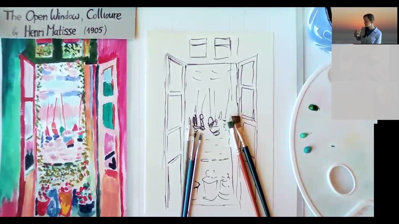 The Open Window (Collioure) by Henri Matisse (1905) [lesson recording] in acrylics - Fauvism style