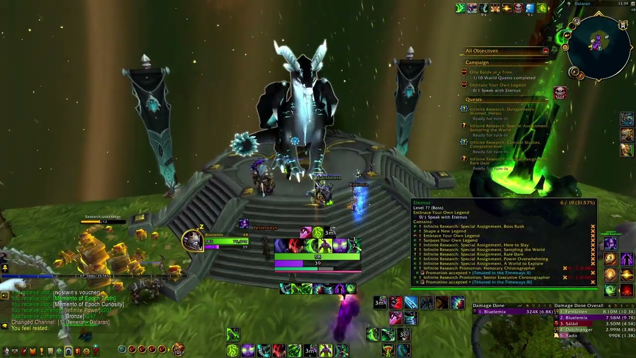 WoW War Within - Legion Remix Patch 11.2.5 Quest: Infinite Research Combat Studies, Comprehensive