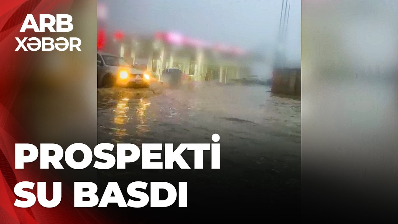 ARB XƏBƏR &ndash; Xətai rayonunda su xəttində qəza &ndash; Yolun bir hissəsi su altında qalıb