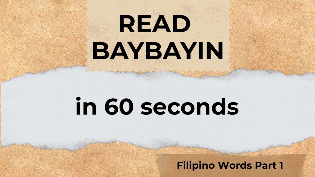 Read Baybayin in 30 seconds &middot; Filipino Words Part 1