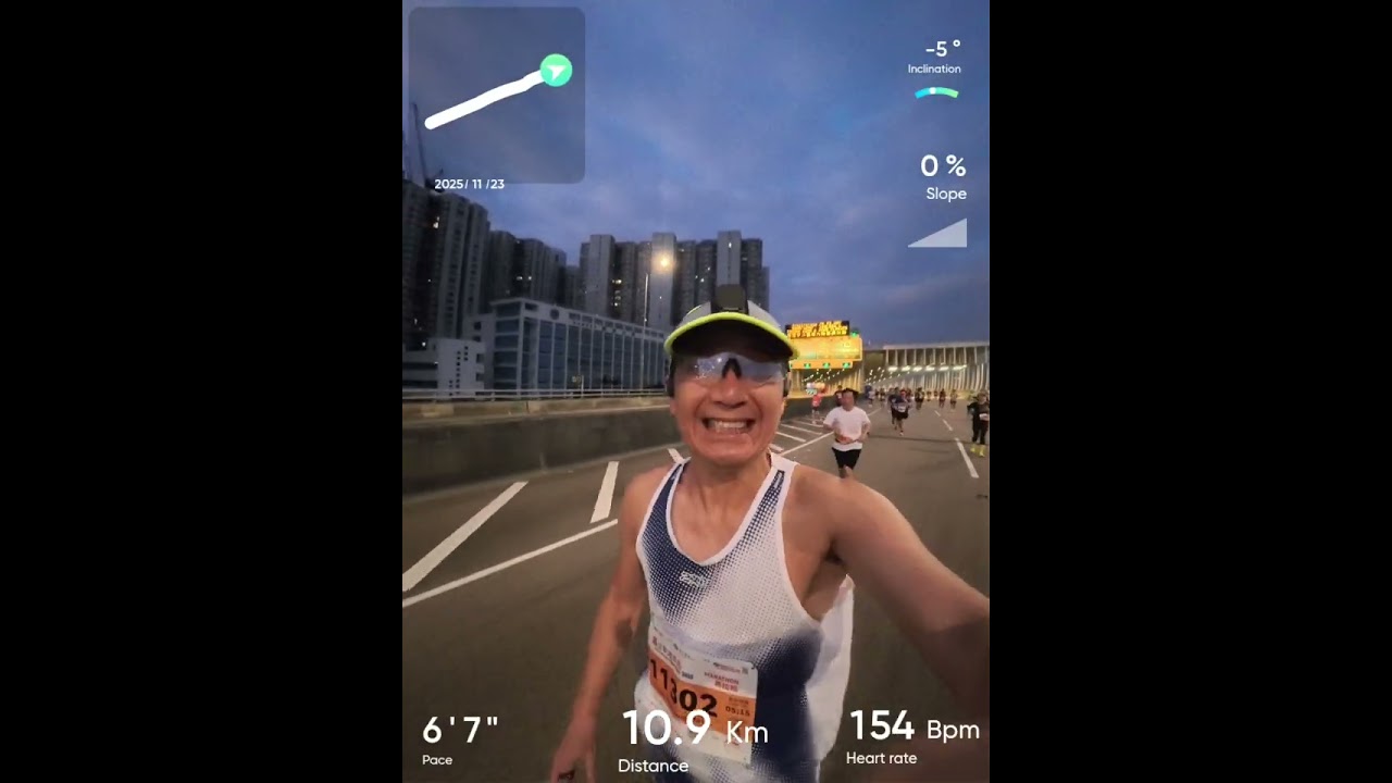 2025 嘉里香港街馬 (全馬) Hong Kong Streetathon (Marathon) (Insta360 Go Ultra + Garmin Stats Overlay)