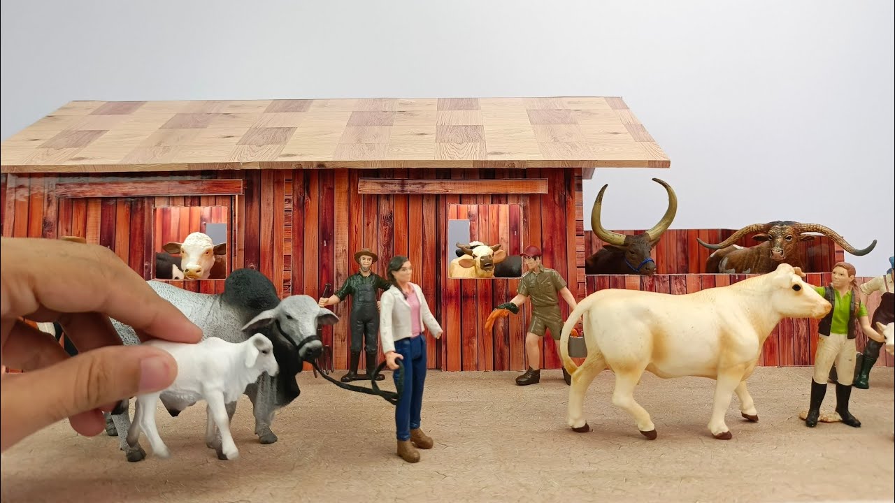 How to make Wooden Cattle Farm Miniature Diorama | DIY Modern Cow Farm Miniature Diorama