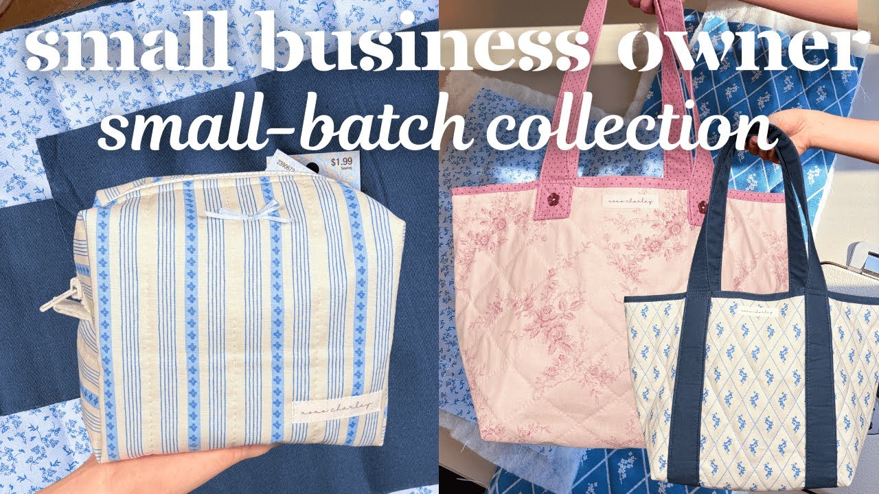 sewing a mini collection🧵🤍 | 4 days of creating limited-edition bags for The Monthly Make 01