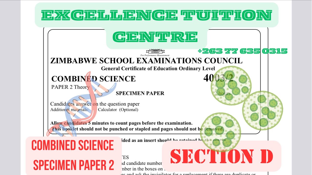 COMBINED SCIENCE SPECIMEN PAPER 2: [SECTION D]