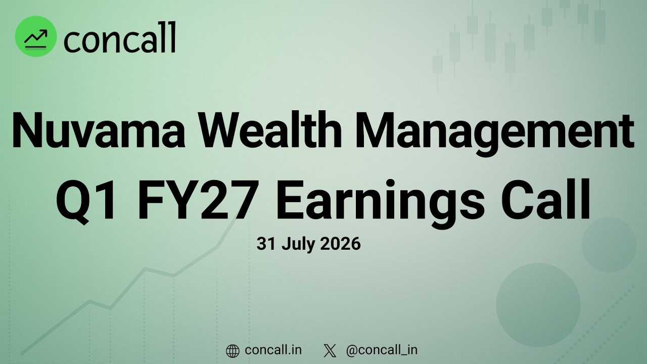 Nuvama Wealth Management Q1 FY27 Earnings Conference Call | Concall.in