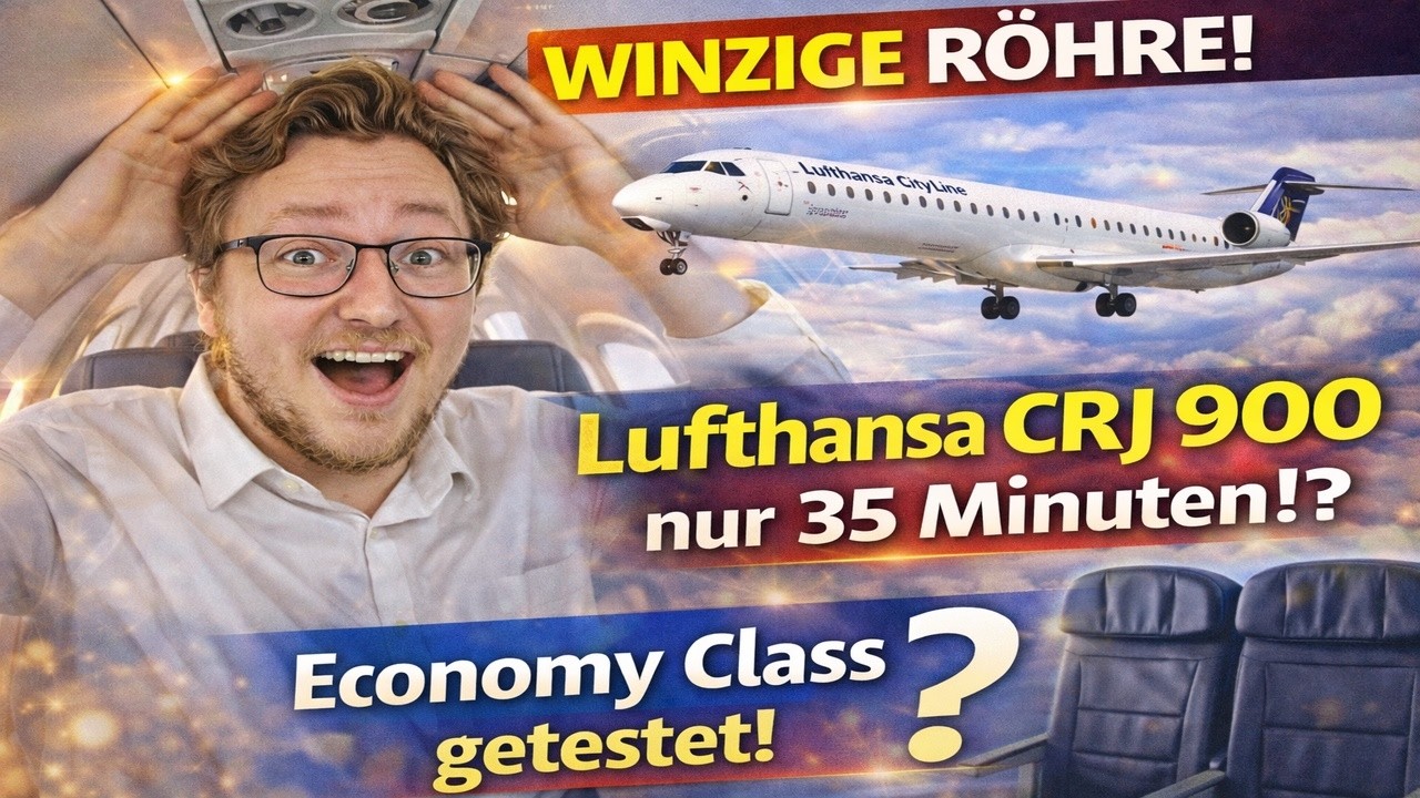 35 Minuten in einer RÖHRE! Die Lufthansa Cityline CRJ 900