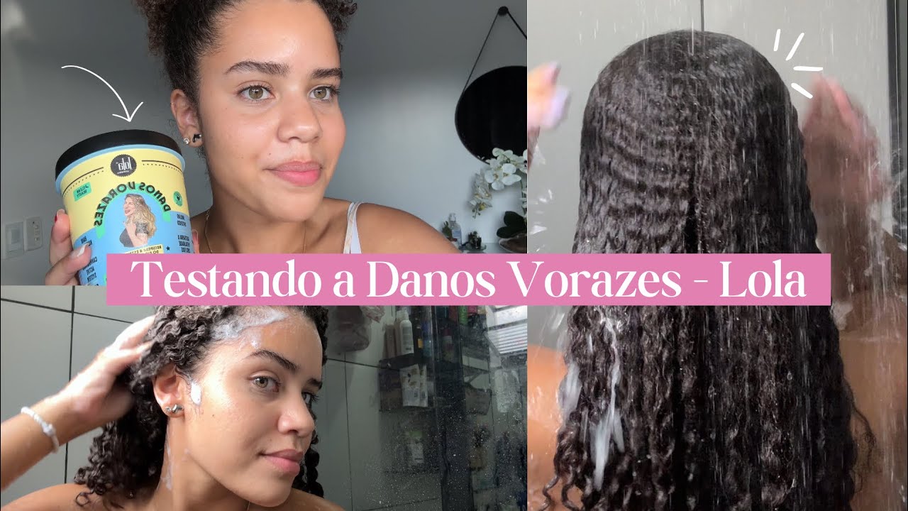 Testando máscara Danos Vorazes Lola | Vale a pena? 🚿✨