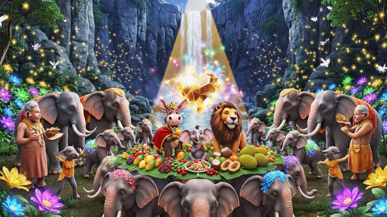 “Donkey King and the Secret of the Jungle 🐴👑 | Funny Jungle Adventure Story for Kids”