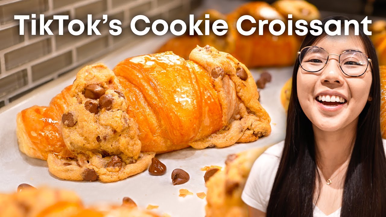 TikTok's Cookie Croissant 🥐 (2-Ingredient VIRAL French Bakery HACK)