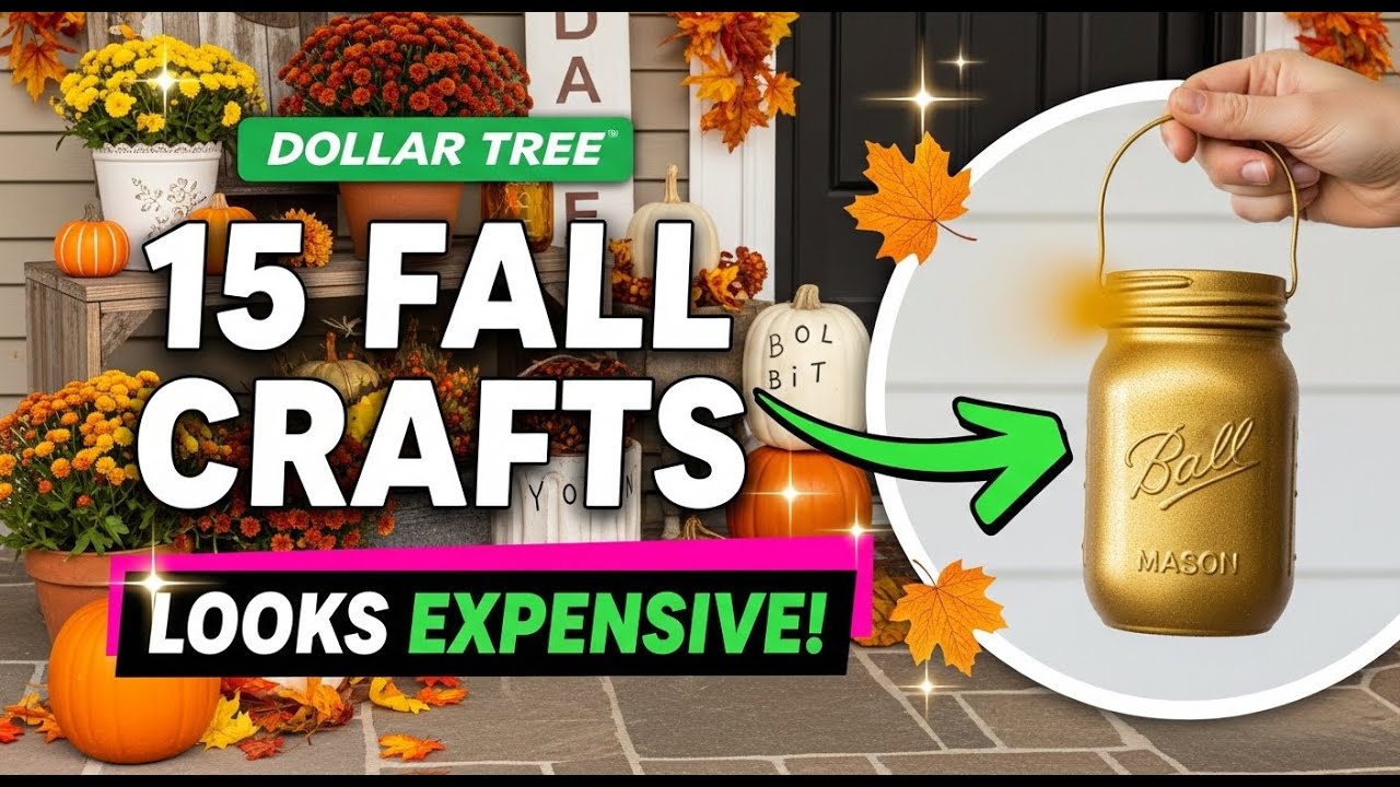 15 Easy To Do Dollar Tree Fall crafts for porch and patio decor DIYs That Look Expensive!