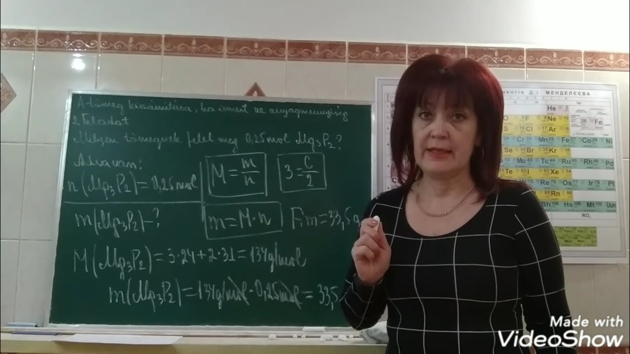 Móltömeg.Az anyagmennyiség kiszámítása,ha ismert a tömeg.(8.oszt.)