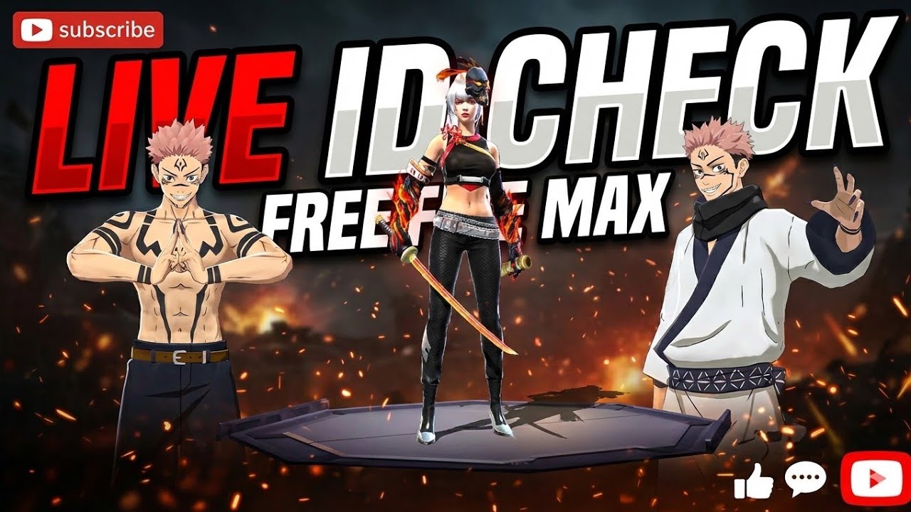 Free Fire Max 🔥 Live ID CHECK ♥️