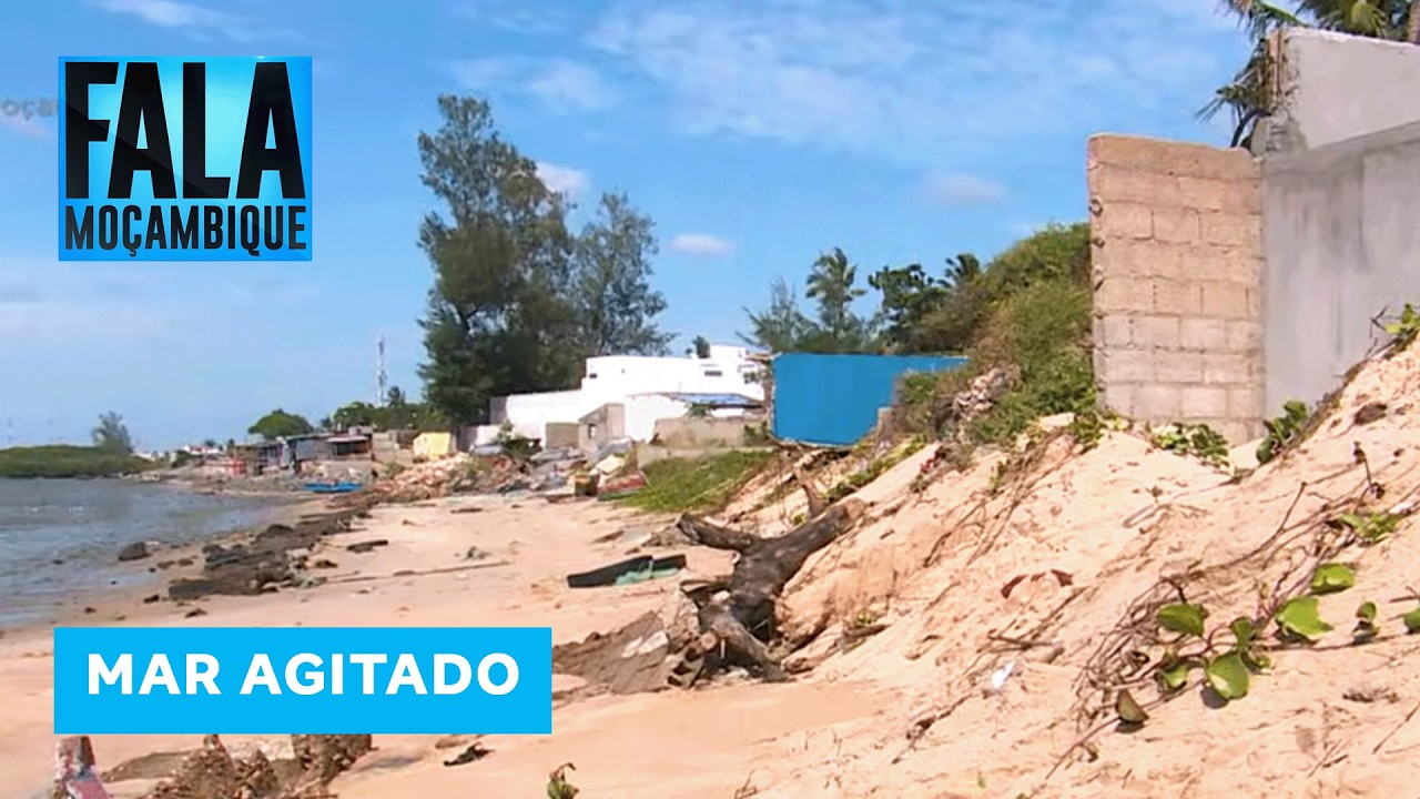 Mau tempo agrava a erosão no Bairro dos Pescadores na Cidade de Maputo