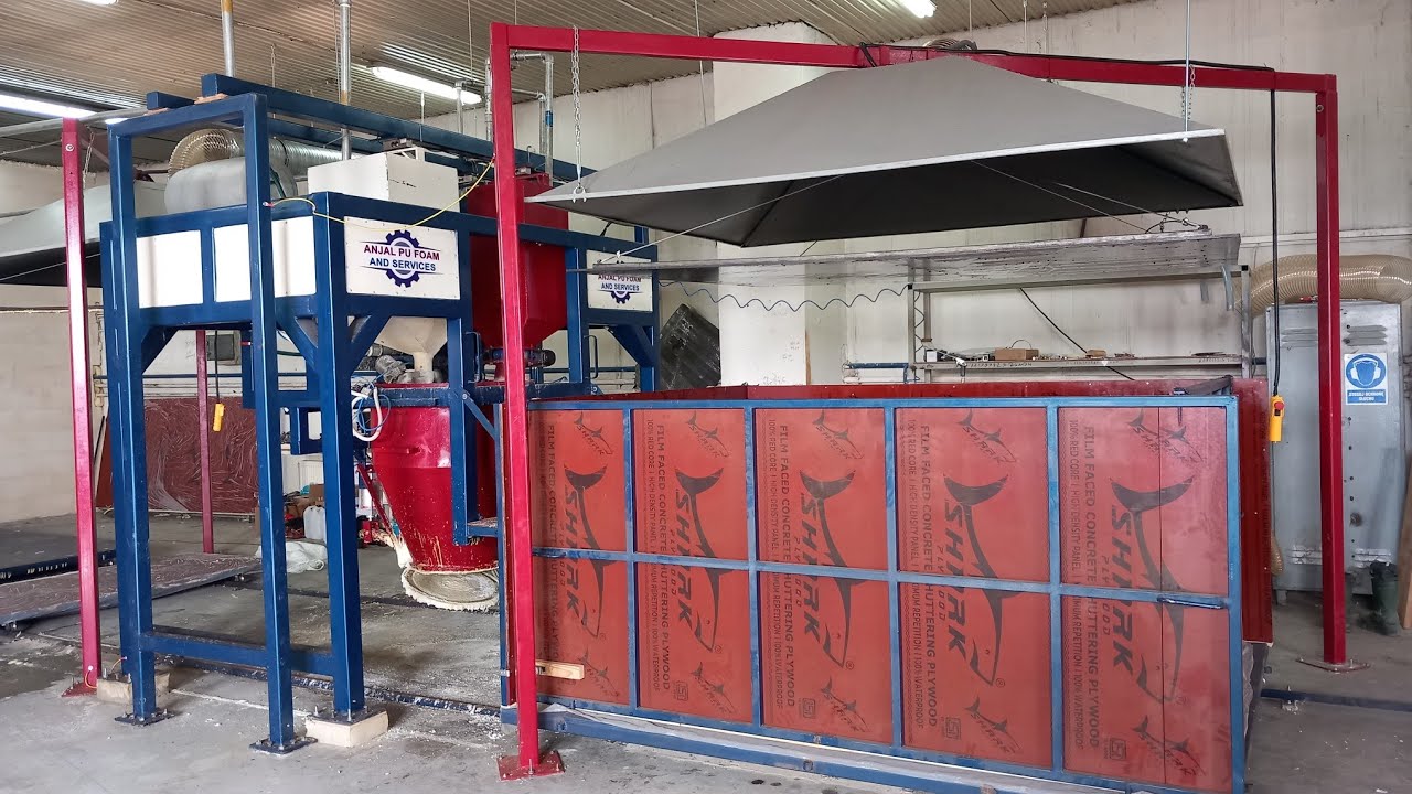 Semi Automatic Batch Foaming Machine 100% Successful trial in Poland. Flexible Polyurethane foam.