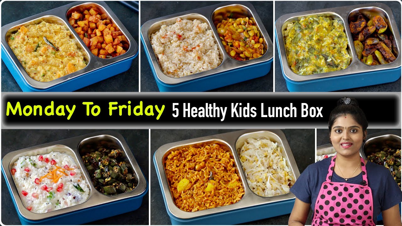 5 வித ஆரோக்கியமான & உடனடி school lunch box-குழந்தைகளுக்கு | Kids Lunchbox Recipes | healthy lunchbox