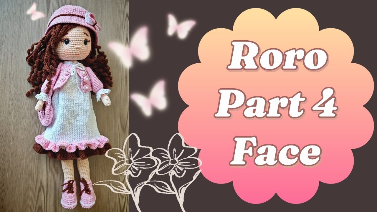 #AMIGRUMI #Roro #DOLL #part4 #رسم_ملامح_الوجه