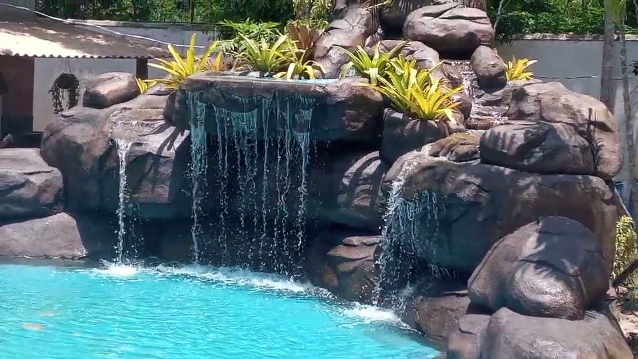 como fazer uma cascata de pedras artificiais.How to make an artificial stone waterfall?