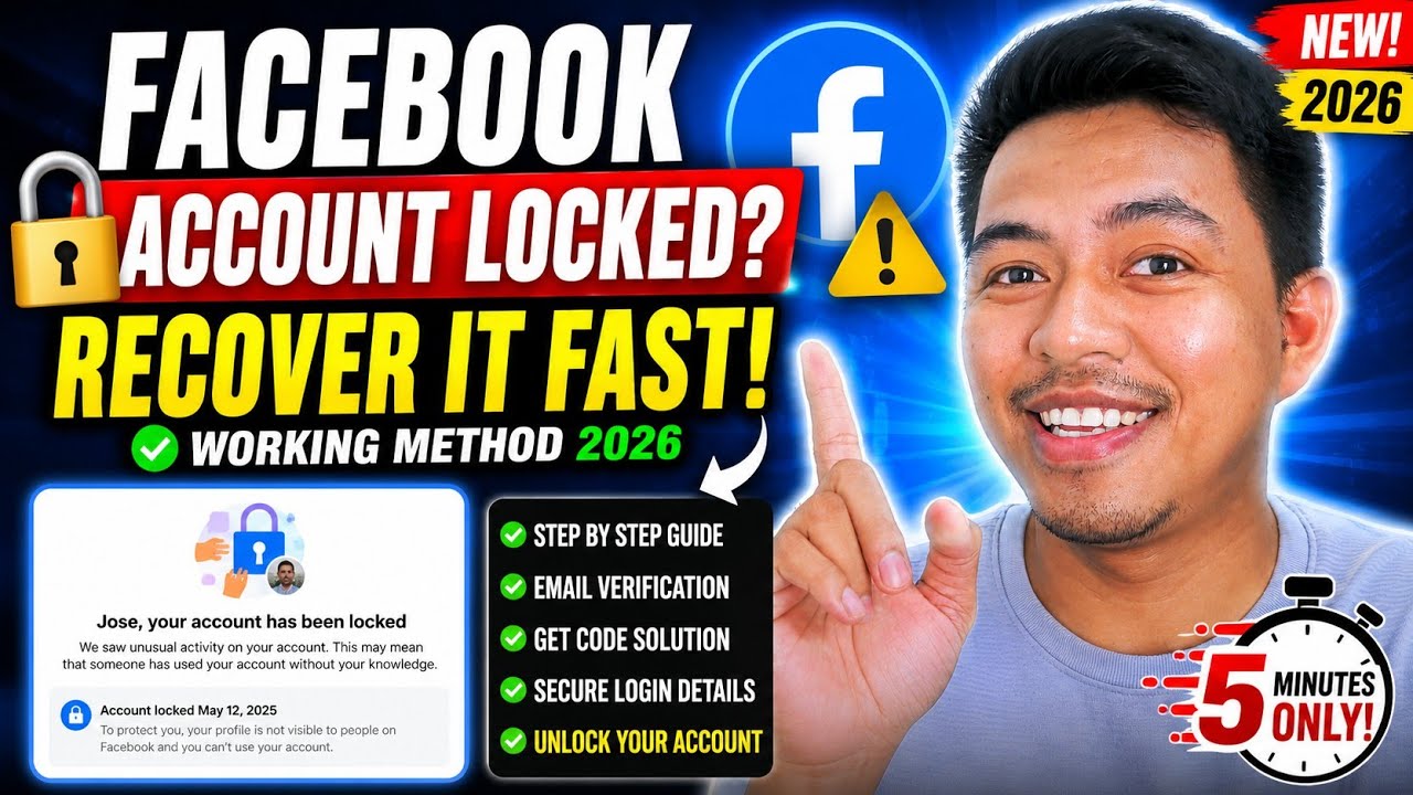 🔓 🔑 FACEBOOK ACCOUNT LOCKED? HOW TO RECOVER YOUR ACCOUNT IN 2026 (LATEST METHOD) 😲👍 