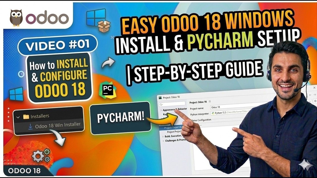 0. How to Install Odoo 18 on Windows & Configure in PyCharm | Step-by-Step Guide 🚀