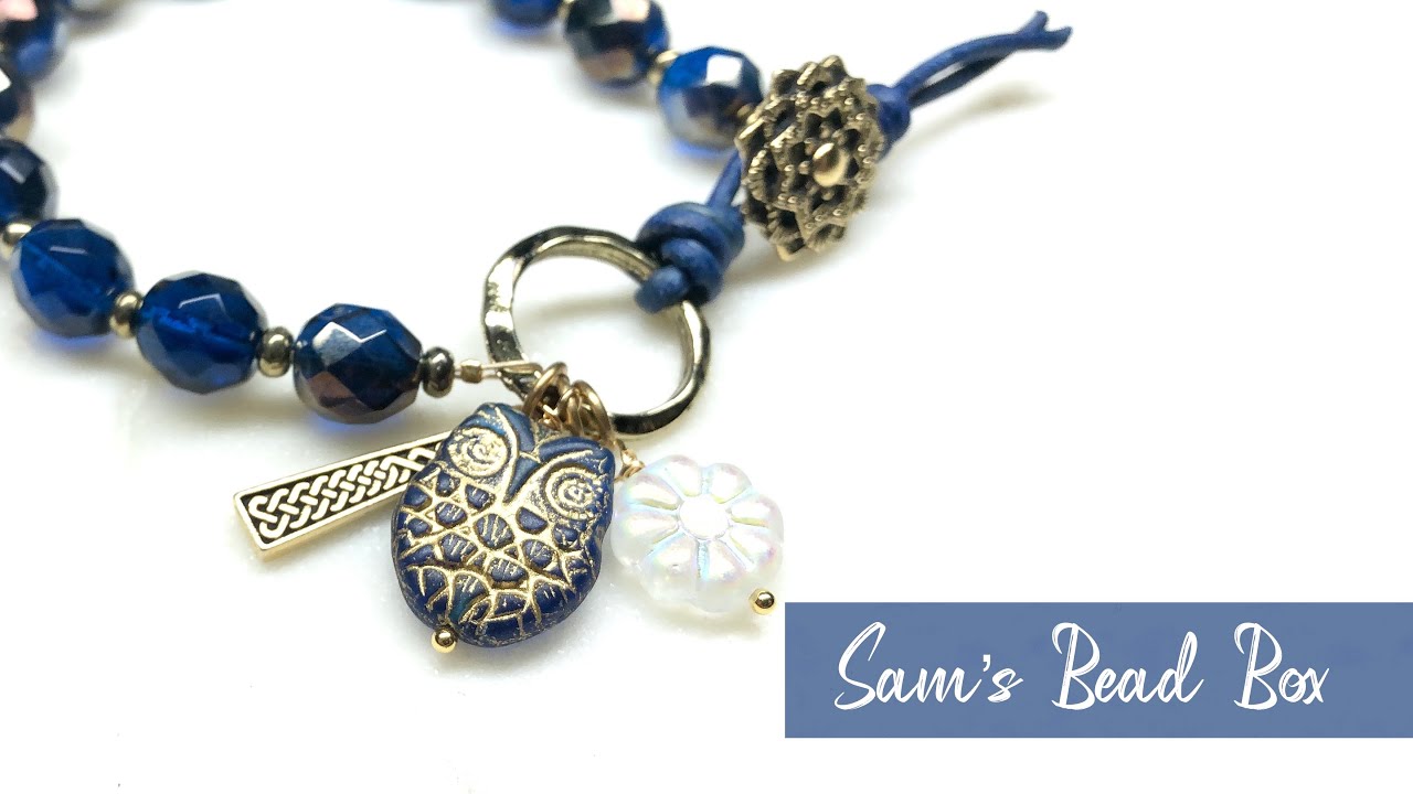 Sam’s Bead Box December 2022 Unboxing and Charm Bracelet DIY Tutorial! 🦉❄️🔷