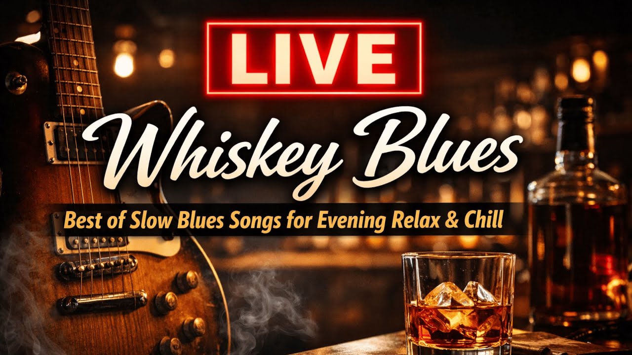 Whiskey Blues LIVE 24/7 – Smooth Slow Blues Music for Evening Relax