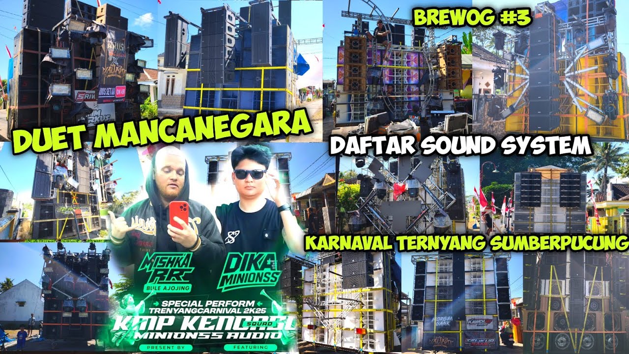 Perdana Duet Mancanegara MINIONS Ft Bule Ajojing Rusia,Brewog,Daftar sound & Rute Karnaval Ternyang 
