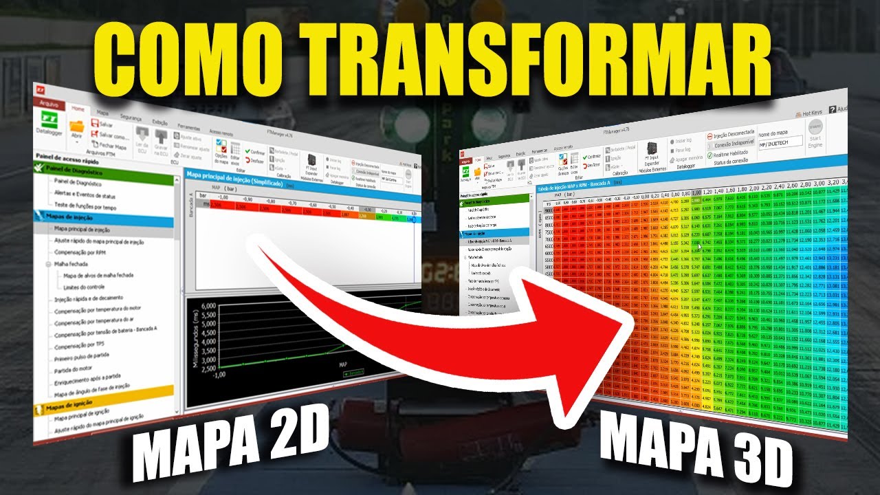 TRANSFORMAR MAPA 2D EM 3D - INJEÇÃO PROGRAMÁVEL - MOTOR PRIME