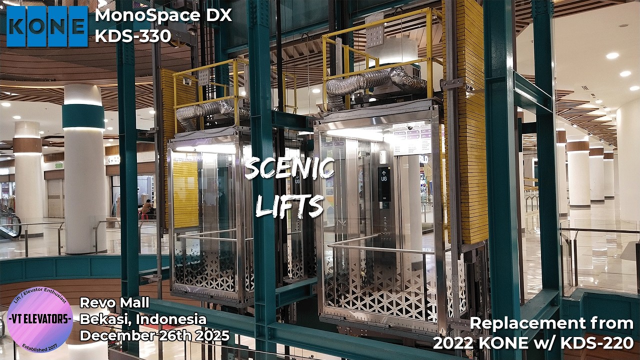 Solo Retake | Brand New KONE MonoSpace DX Scenic Lifts w/ Touchless - Revo Mall, Bekasi