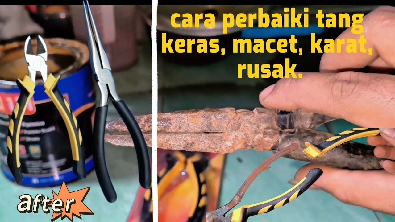 Cara Perbaiki tang berkarat & macet || hanya bermodalkan barang sederhana | Restoration Rusty Plier 