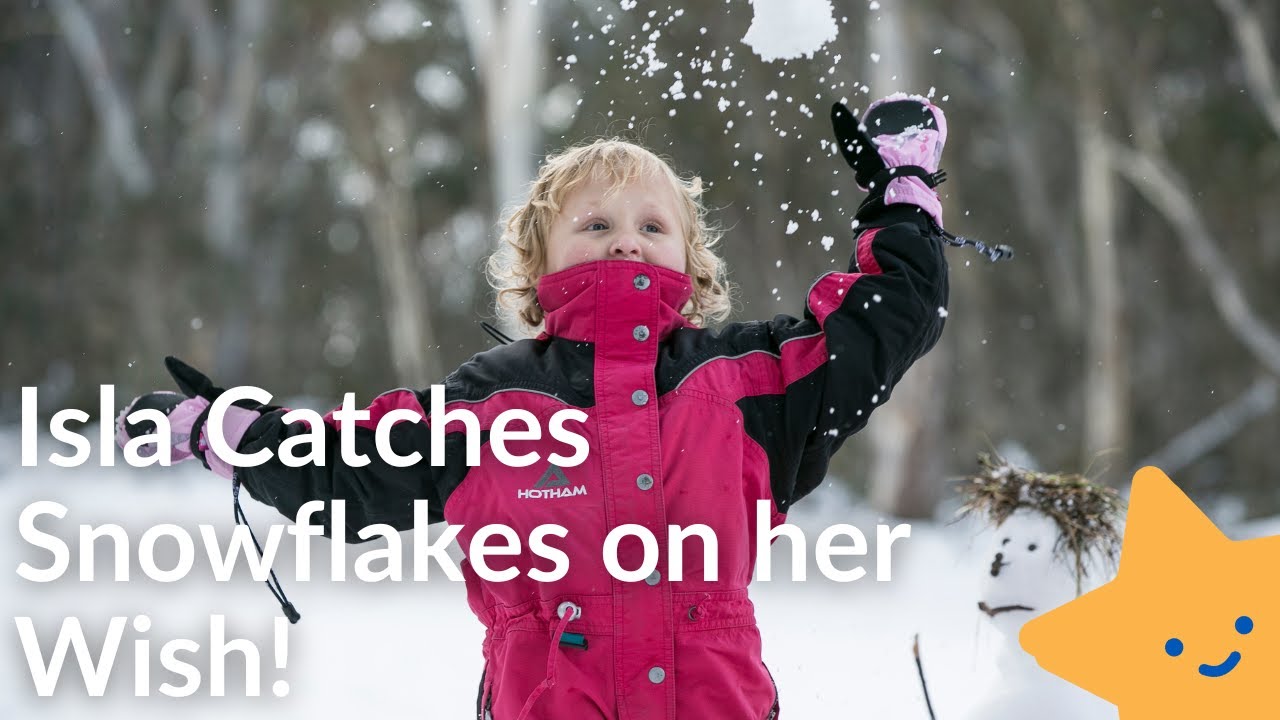 Isla catches snowflakes on her wish!