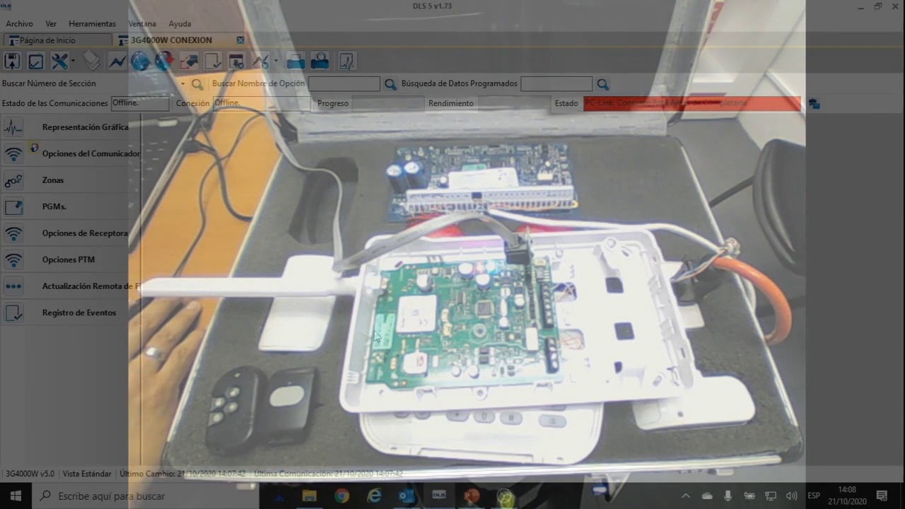 DSC Comunicador Universal 3G4000W  Programación de envío de eventos a una receptora de monitoreo