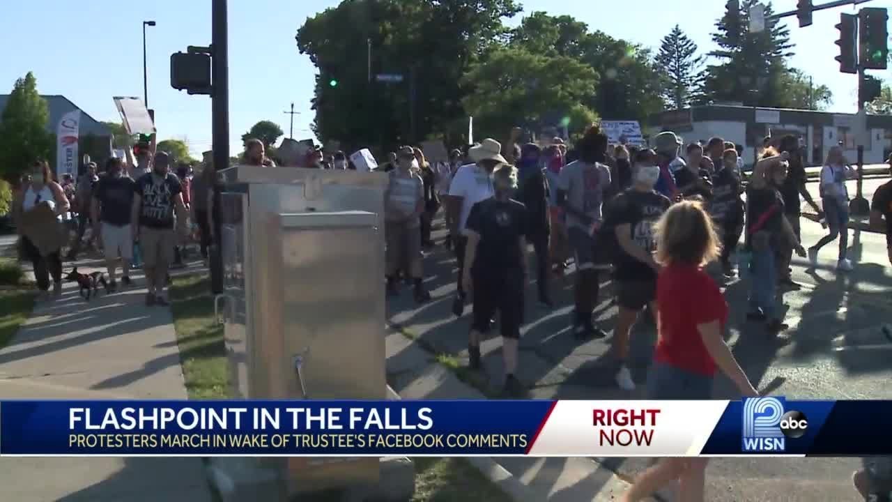 Protest in Menomonee Falls calling for change