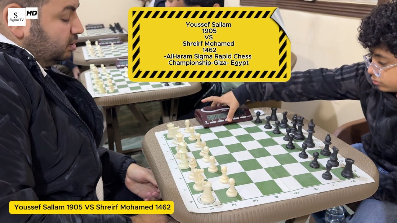 Youssef Sallam 1905 VS Shreirf Mohamed 1462 AlHaram Sigma Rapid Chess Championship 2026-1-16