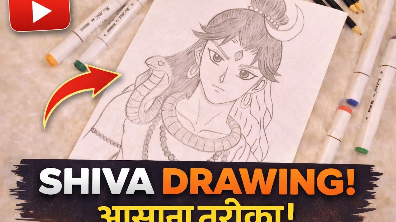 🙏Mahadev Drawing Easy Method🙏 | Shiva Sketch/#shivshankar #lordshiva #mahadev #bholenath #drawing 