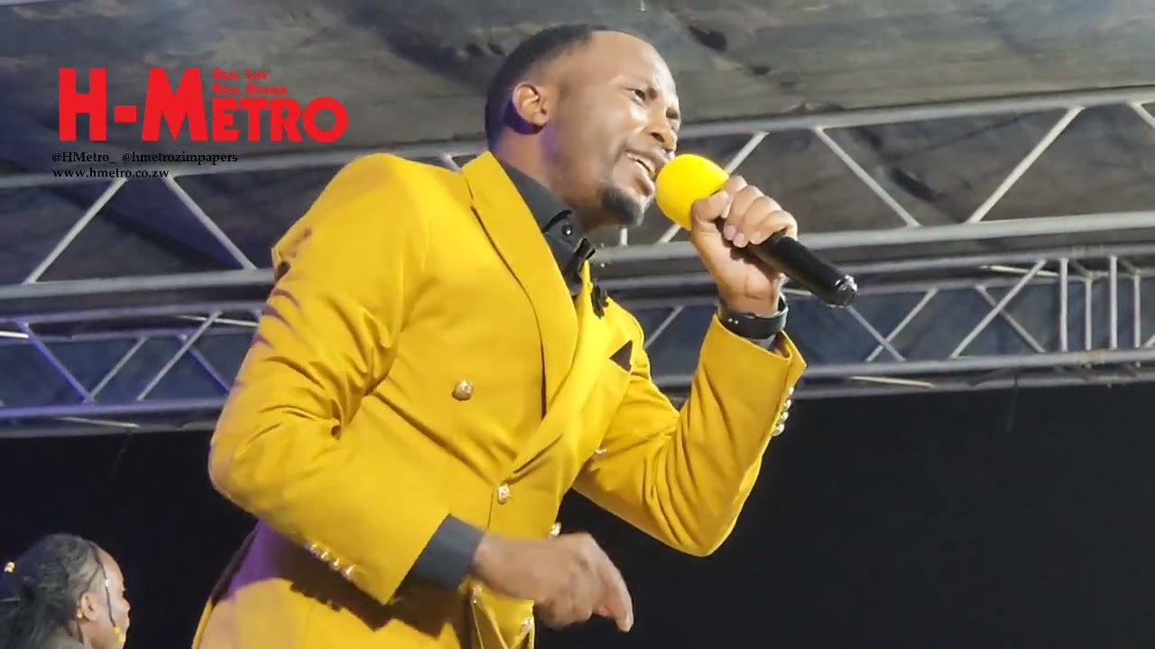 Mathias Mhere performing at evangelist Eria Chibvongo's gospel crusade