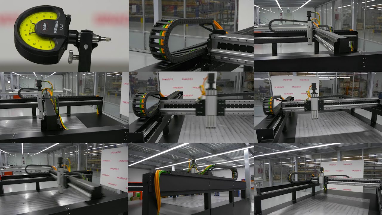 3-Axis XYZ table gantry. High speed precision linear gantry. Cartesian handling system - SINADRIVES