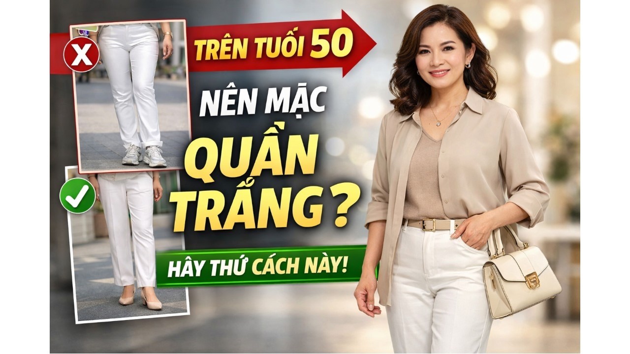 Bạn có NÊN MẶC QUẦN TRẮNG khi TRÊN TUỔI 50 (Hãy thử cách này)!
