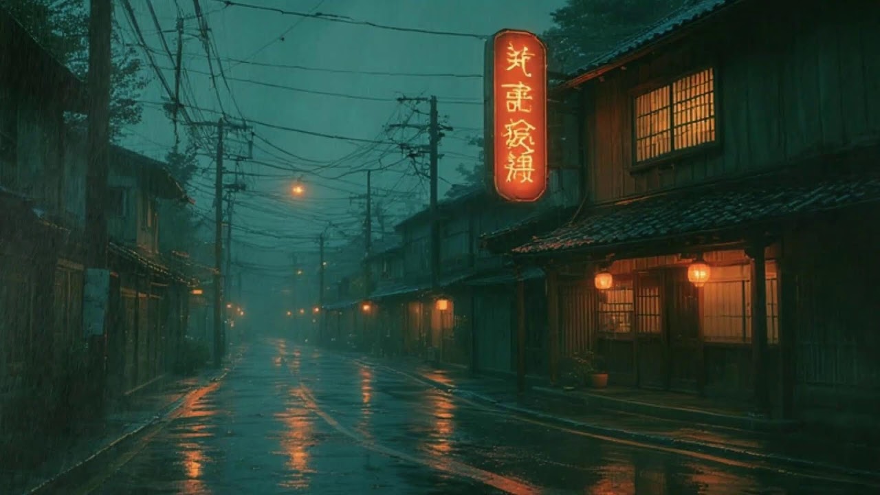 🌸 Night Rain in Tokyo Streets 🎧 | Retro Lofi Chill & Aesthetic Vibes 🌙