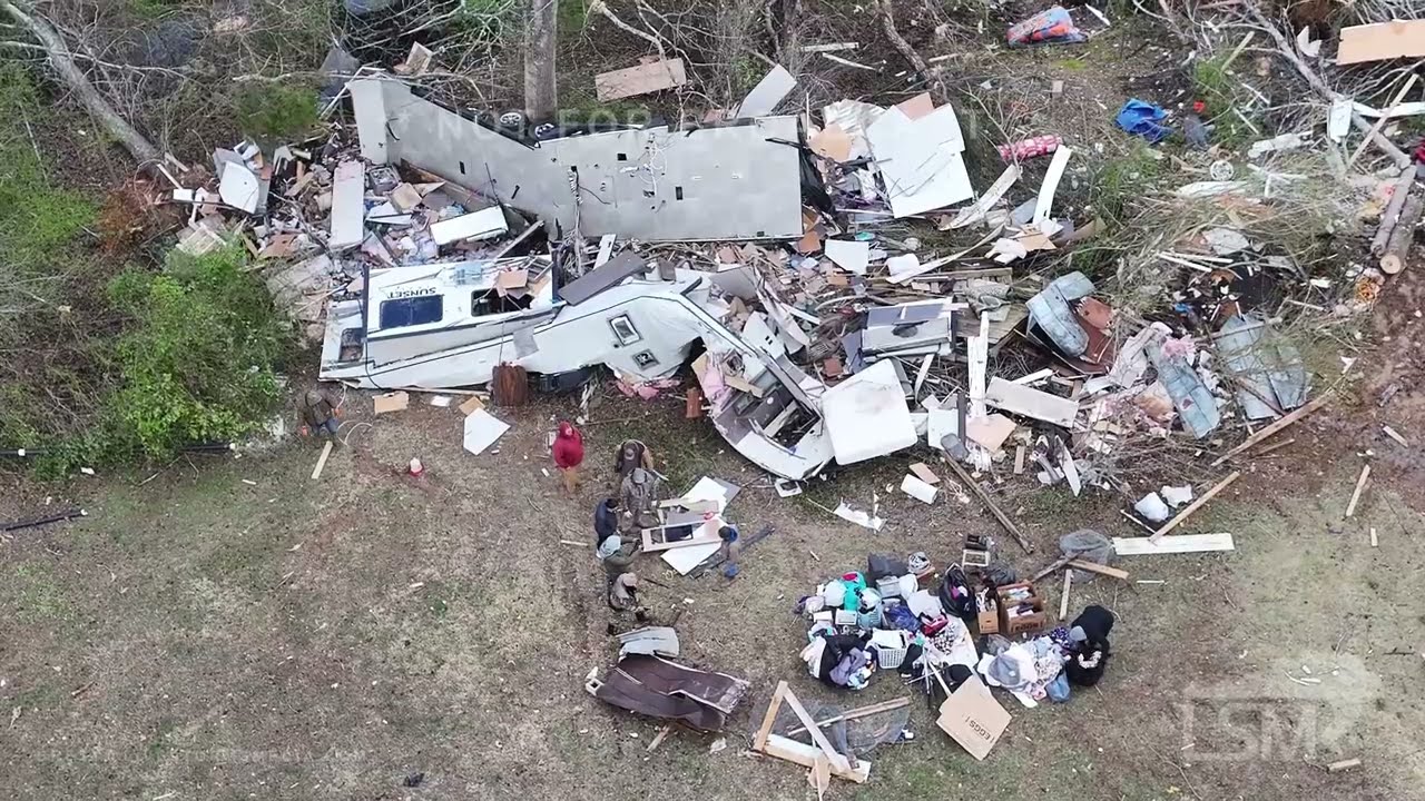 03-16-2026 Bonnertown, Tennessee - Tornado Damage - Drone - Structures Destroyed - Deforestation