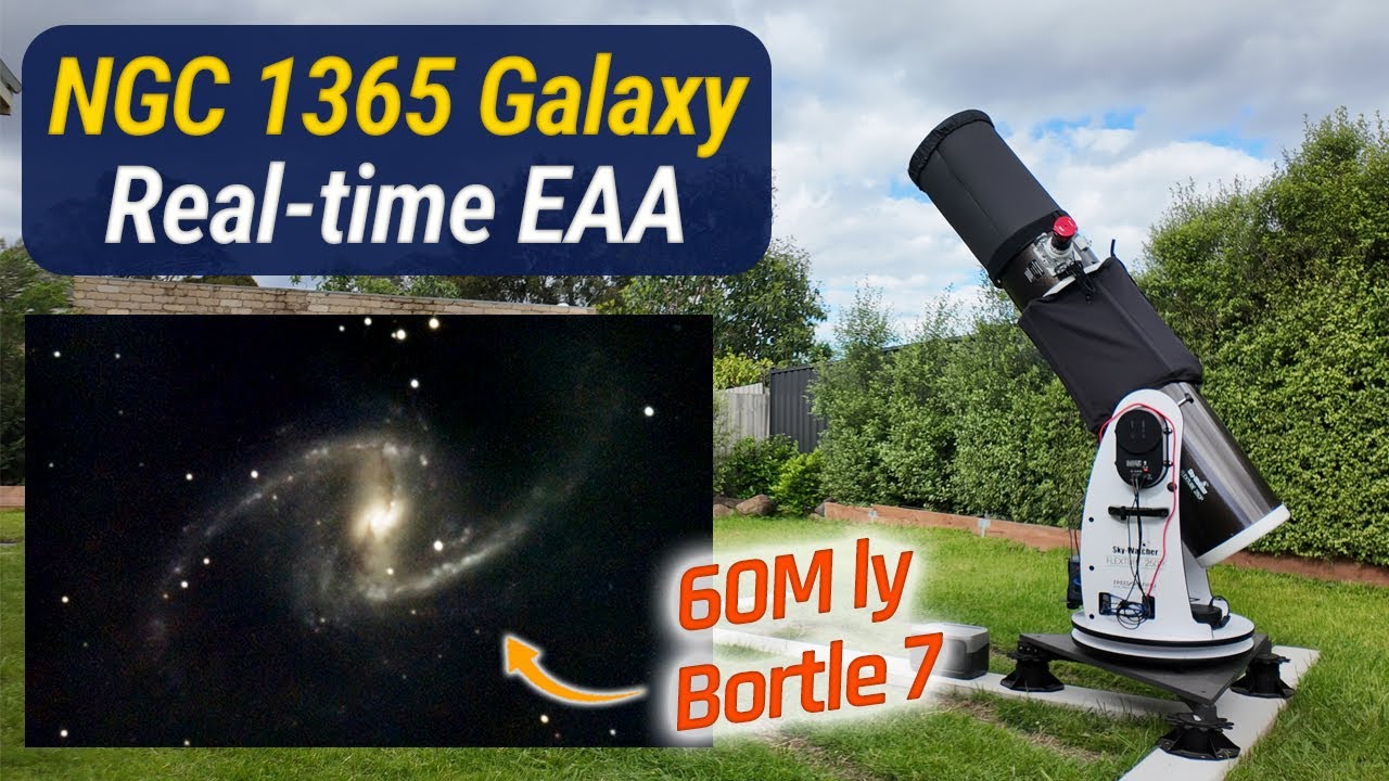 Real-Time EAA of the NGC 1365 Galaxy with a 10