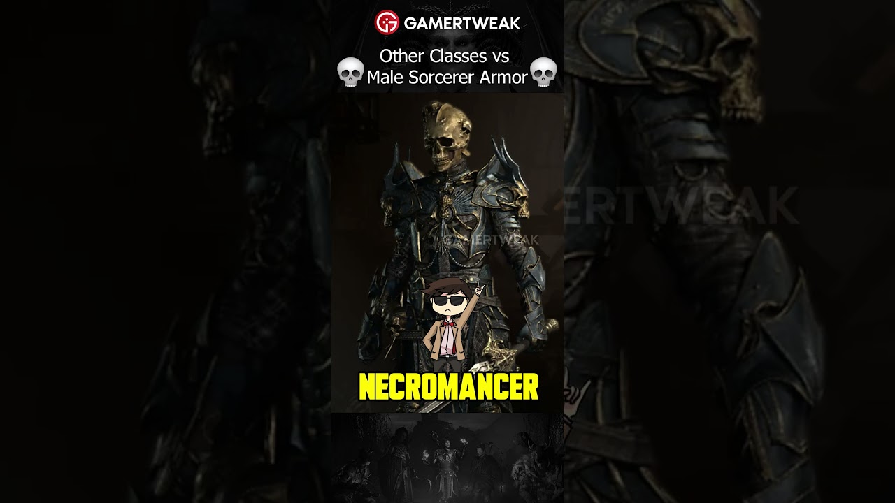 Other Diablo 4 Classes vs Male Sorcerer Armor 💀#shorts