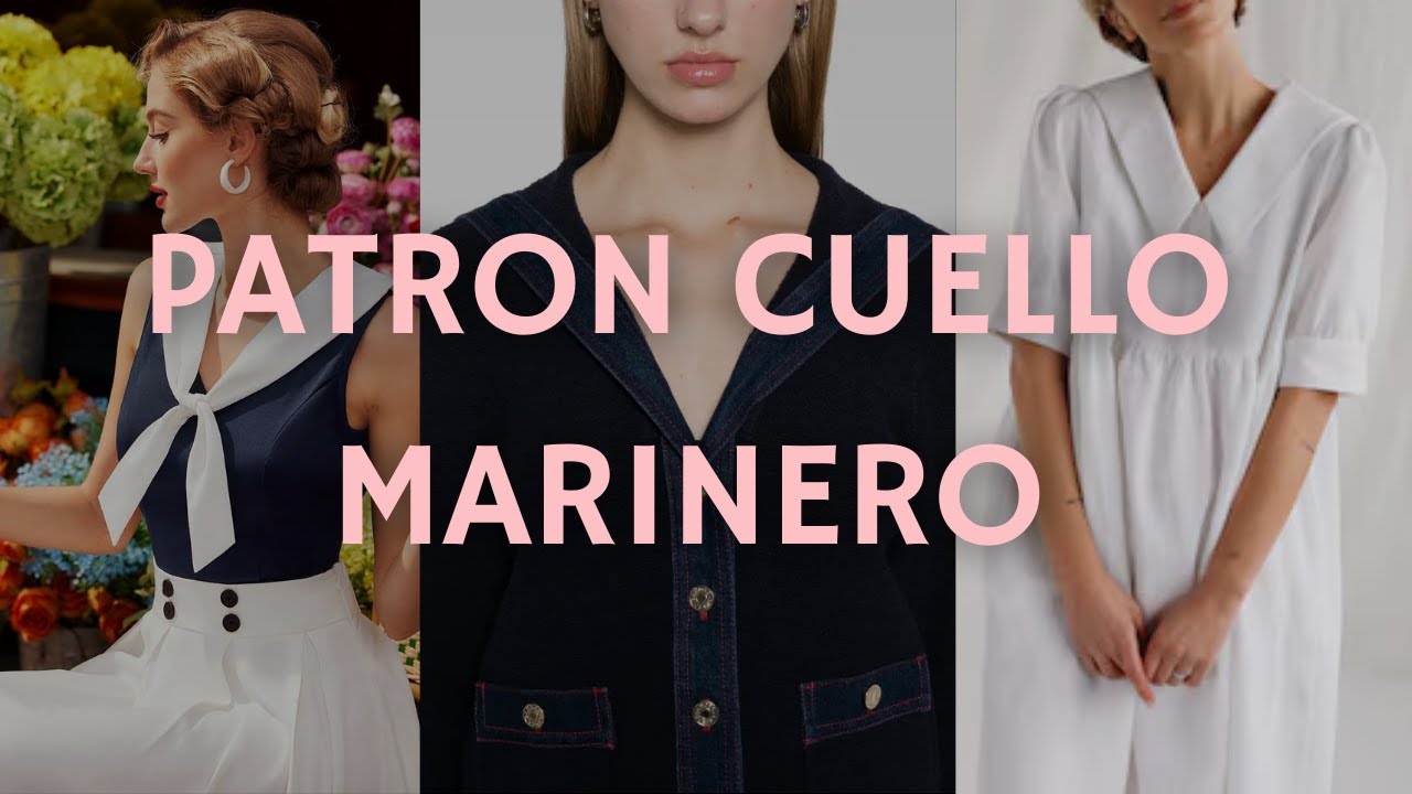 ⚓ Cómo Hacer el Patrón de un Cuello Marinero | Paso a Paso Fácil y Explicado 🧵👗