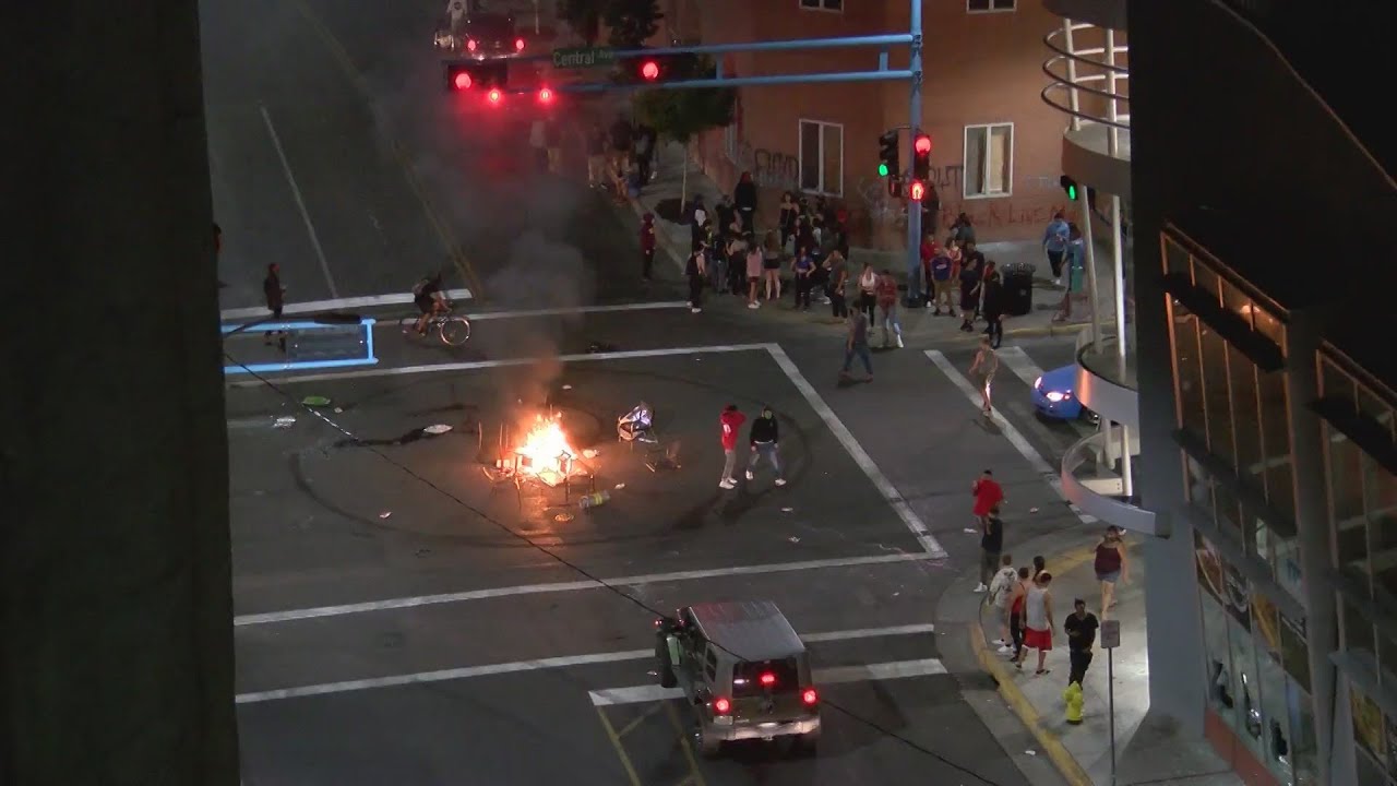 Overnight protests turn violent in downtown Albuquerque