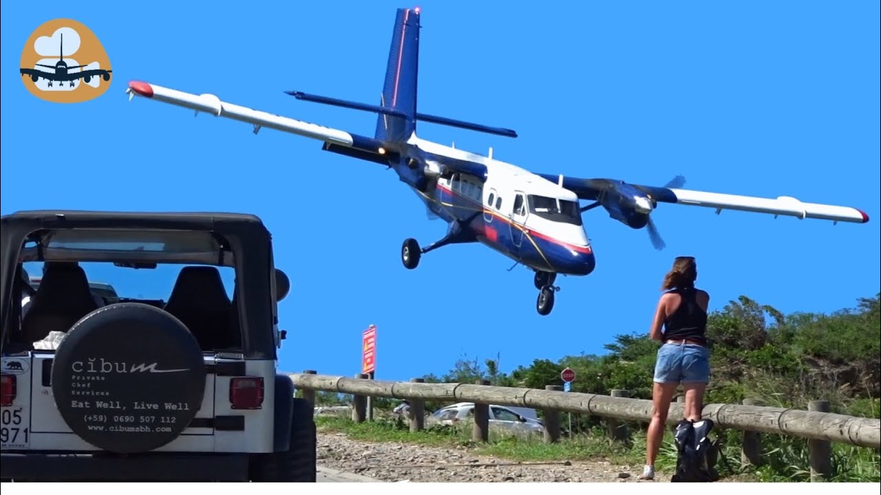 Top 5 extreme landings at airport St Barts (SBH), 3rd. most dangerous Airport worldwide