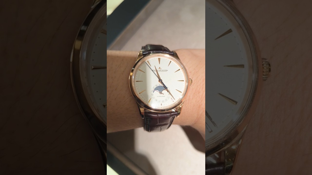 Jaeger Lecoultre Master Ultra Thin Moon Rose gold watch 