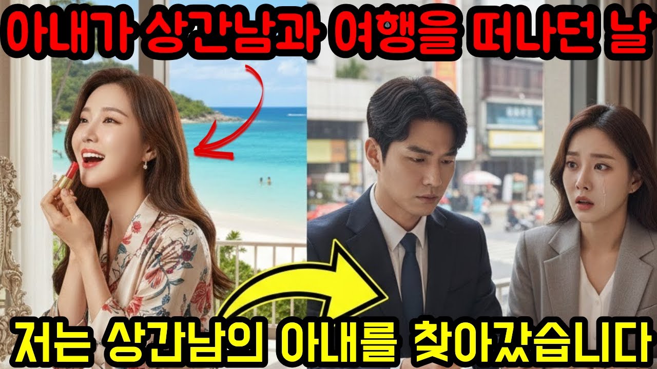 아내가 상간남과 여행을 떠나던 날, 저는 상간남의 아내를 찾아갔습니다