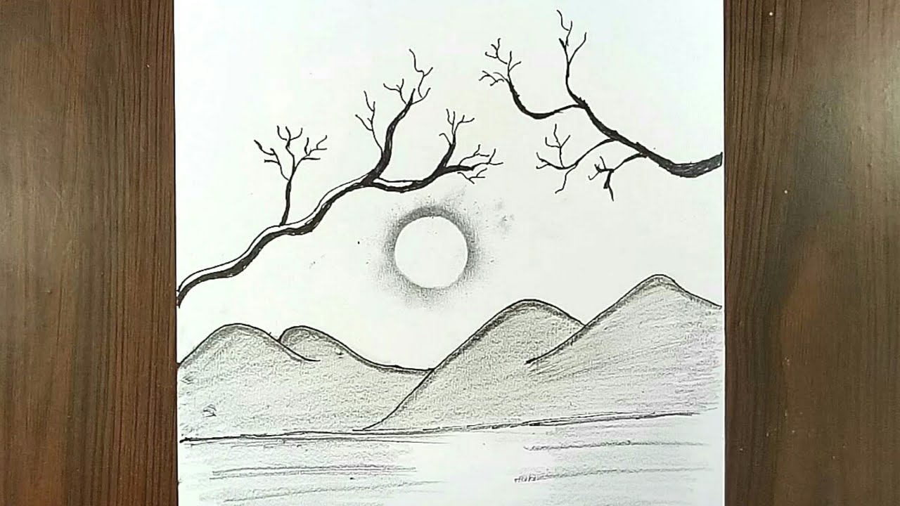 How to draw A simple Landscape  || Easy Drawing || Kids Drawing