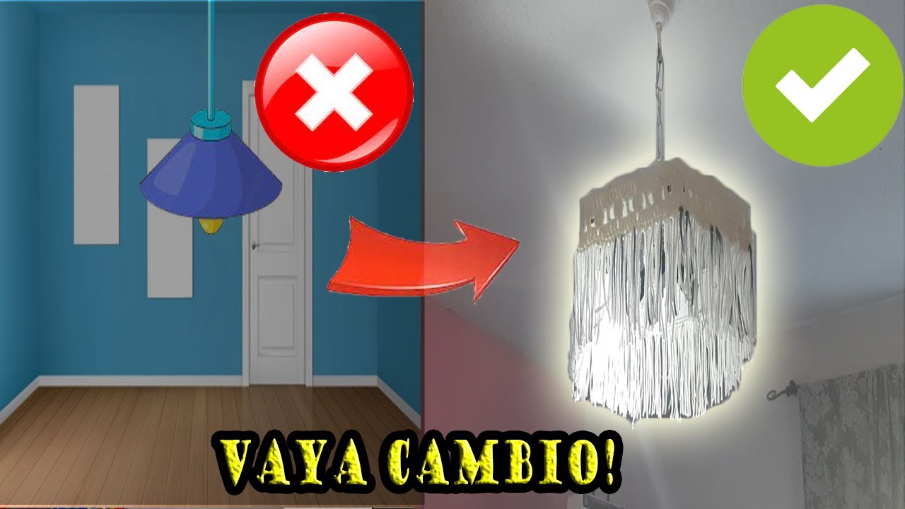 TRANSFORMACION DE MI ANTIGUA LAMPARA EN UNA MODERNA