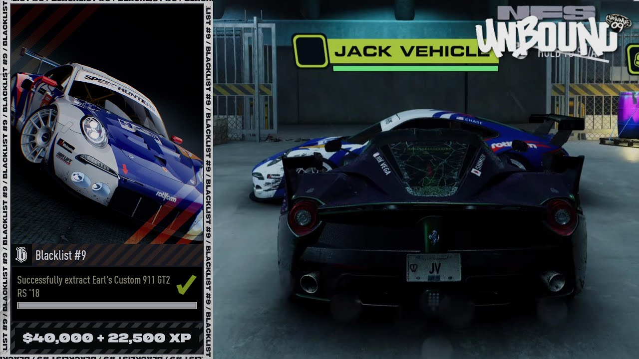 NFS Unbound | Earl's Custom Mitsubishi Evo 911 GT3 Blacklist #9 & Extract Unlocked - Lockdown