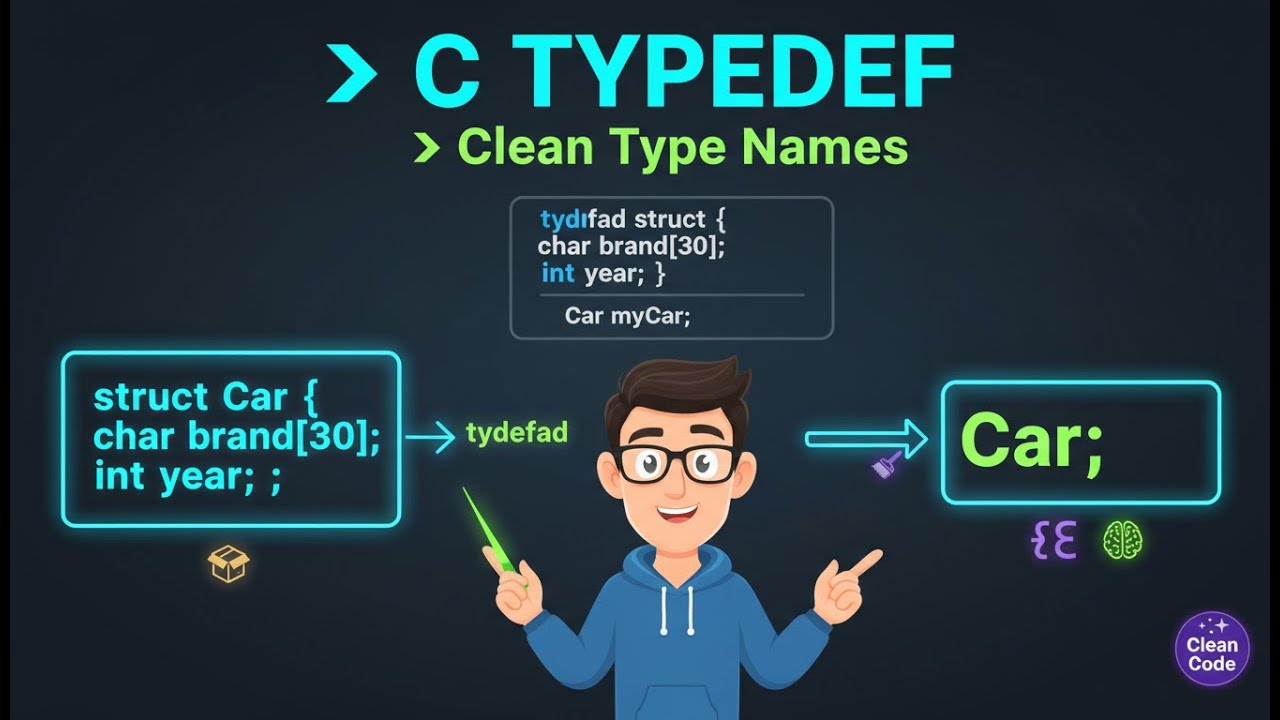 C typedef Explained 🔤 | Custom Type Names in C